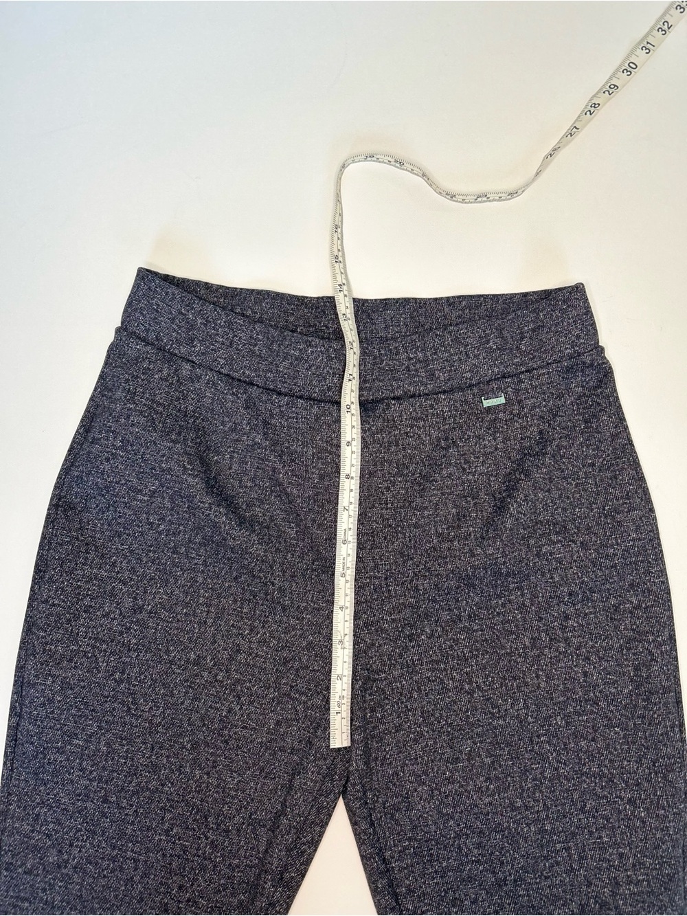 DKNY Womens Herringbone Leggings Charcoal Gray Black Trouser Pants Size Medium - Picture 4 of 8